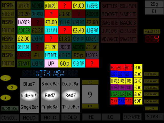 Classic Adders & Ladders (BWB / Barcrest) (MPU4) (ADD 1.0 C, hack, set 8) png snap