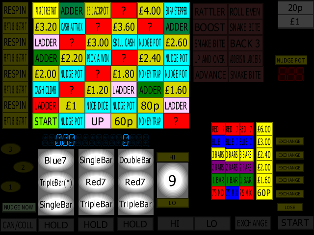 Classic Adders & Ladders (Barcrest) (MPU4) (A6L 0.1, hack, set 2) png snap