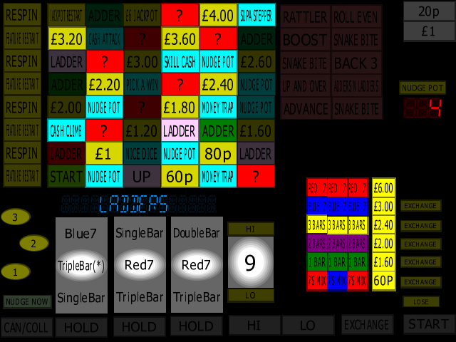 Classic Adders & Ladders (BWB / Barcrest) (MPU4) (ADD 1.0 C, hack, set 5) png snap