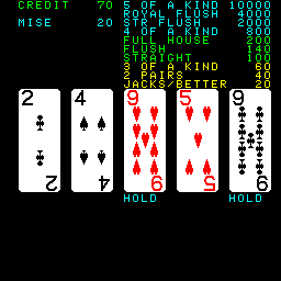 Mega Double Poker (conversion kit, version 2.3 MD) png snap