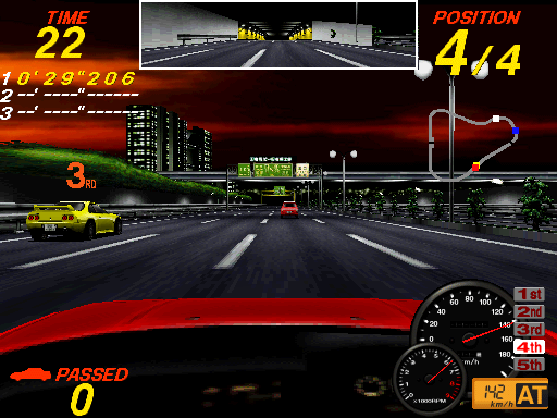 Midnight Run: Road Fighter 2 (AAA, Asia v1.10, newer sound program) png snap