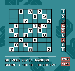 Plug and Play Sudoku Game (NES based) png snap