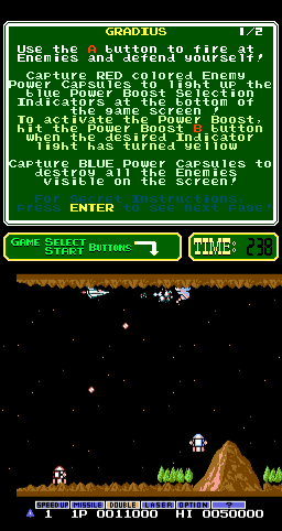 Gradius (PlayChoice-10, older) png snap