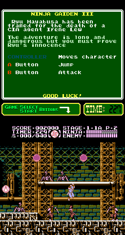 Ninja Gaiden Episode III: The Ancient Ship of Doom (PlayChoice-10) png snap