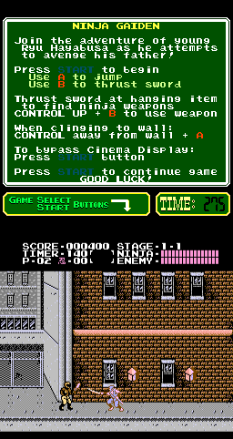Ninja Gaiden (PlayChoice-10) png snap