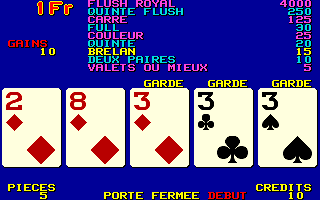 Player's Edge Plus (IP0112) Standard Draw Poker - French png snap