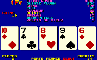 Player's Edge Plus (IP0118) Standard Draw Poker - French png snap
