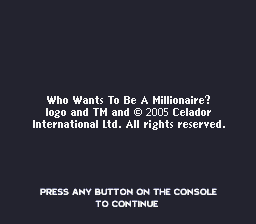 Who Wants to Be a Millionaire? (Play Vision, Plug and Play, UK, 8-bit version) png snap