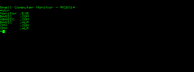 RC2014 Mini with CP/M Upgrade png snap