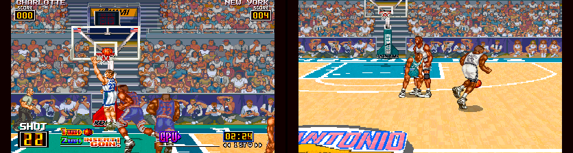 Run and Gun (ver EAA 1993 10.8) (dual screen with demux adapter) png snap