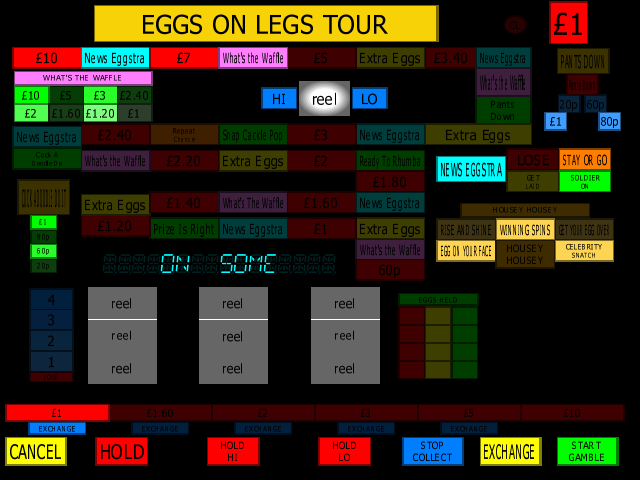 Eggs On Legs Tour (Bellfruit) (set 2, UK, Arcade, 10GBP Jackpot) (Scorpion 2/3) png snap