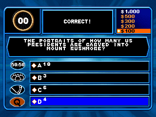 Who Wants to Be a Millionaire? (Senario, Plug and Play, US) png snap