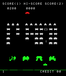 Space Attack (bootleg of Space Invaders, bproms) png snap