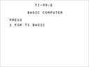 TI-99/2 BASIC Computer (24 KiB ROM)