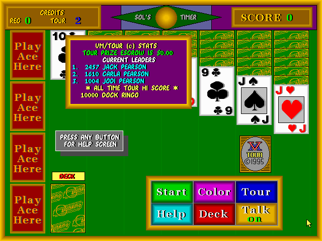 Tournament Solitaire (V1.06, 08/03/95) png snap