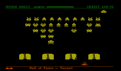 Prize Space Invaders (BWB IN2, £20, 50p/30p Play, 20