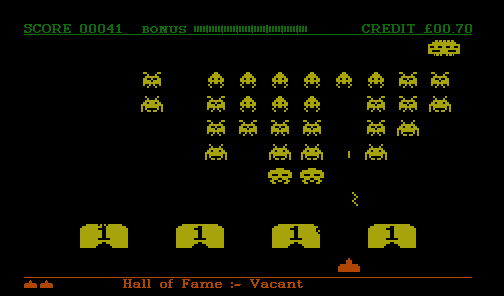 Prize Space Invaders (BWB INV1, 50p/30p Play, Version 1.2) (Datapak) (MPU4 Video) png snap