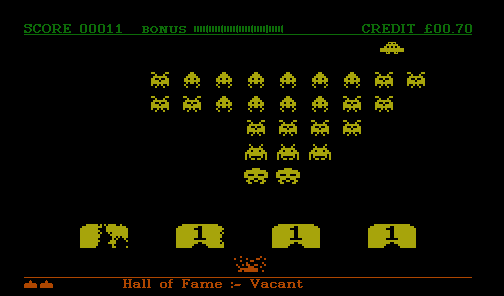 Prize Space Invaders (BWB IN2, £20, 50p/30p Play, 20