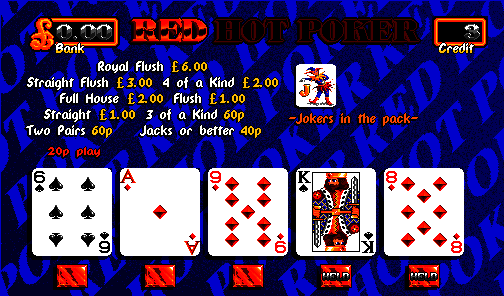 Red Hot Poker (Release 3, 20p Fixed, Cash+Token) (set 1) (MPU4 Video) png snap