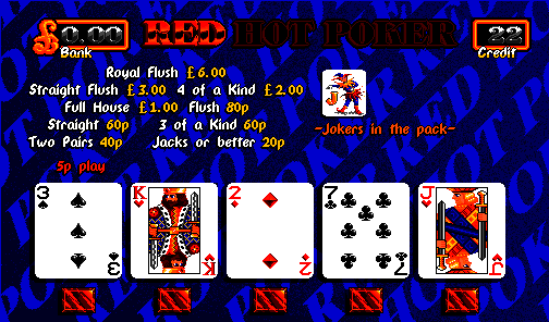 Red Hot Poker (Release 2, 1993 copryight, 5p Fixed, Cash+Token) (set 2) (MPU4 Video) png snap