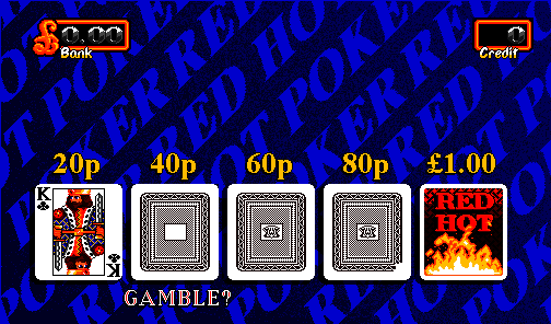 Red Hot Poker (Release 2, 1993 copryight, 5p Fixed, Cash+Token, % Key) (set 2) (MPU4 Video) png snap