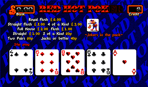Red Hot Poker (Release 3, 20p Switchable to 10p, Cash+Token, % Key) (set 2) (MPU4 Video) png snap