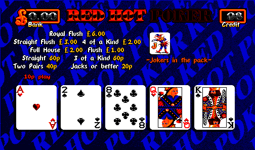 Red Hot Poker (Release 3, 10p Fixed, Cash+Token) (set 1) (MPU4 Video) png snap