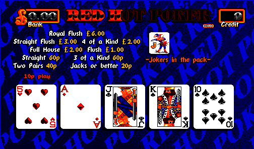 Red Hot Poker (Release 3, 10p Fixed, Cash+Token) (set 2) (MPU4 Video) png snap