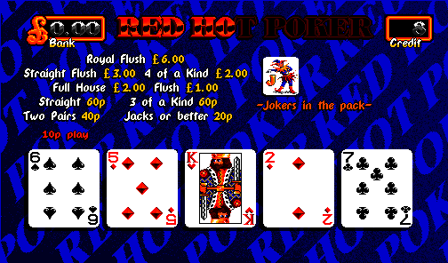 Red Hot Poker (Release 3, 10p Fixed, Cash+Token, Datapak) (set 2, % Key) (MPU4 Video) png snap