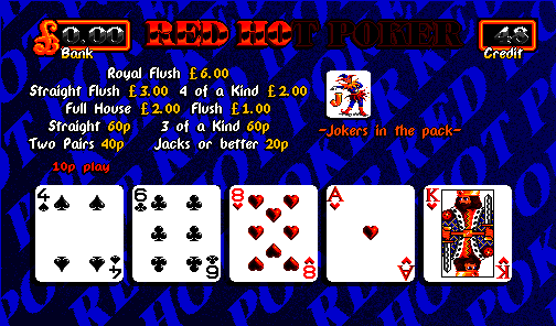 Red Hot Poker (Release 3, 10p Fixed, Cash+Token, % Key) (set 2) (MPU4 Video) png snap