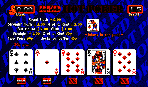 Red Hot Poker (Release 3, 20p Fixed, Cash+Token) (set 2) (MPU4 Video) png snap