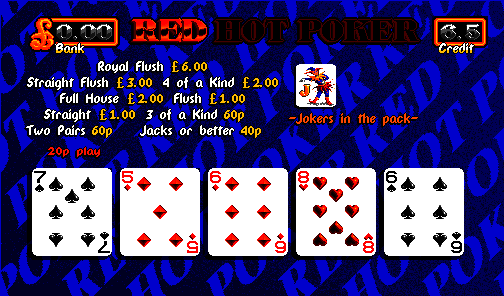 Red Hot Poker (Release 3, 20p Fixed, Cash+Token, Datapak, % Key) (set 1) (MPU4 Video) png snap