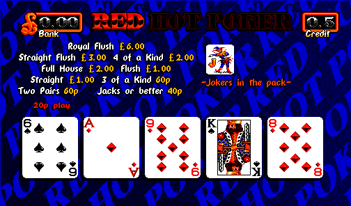 Red Hot Poker (Release 3, 20p Fixed, Cash+Token, Datapak) (set 1) (MPU4 Video) png snap