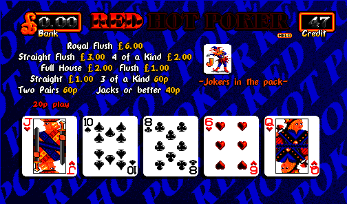 Red Hot Poker (Release 3, 20p Switchable to 10p, Cash+Token, Datapak, % Key) (set 2) (MPU4 Video) png snap