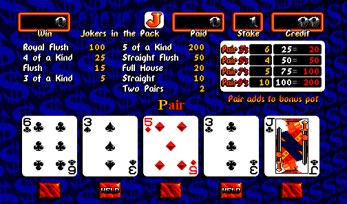Vegas Poker (prototype, release 2) (MPU4 Video) png snap